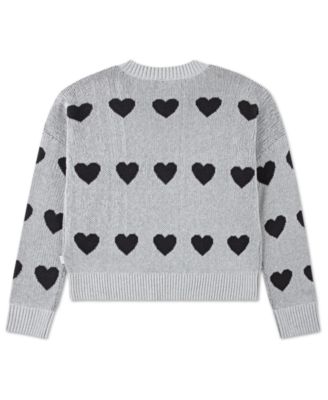 Girls' Multi Heart Crew Sweater