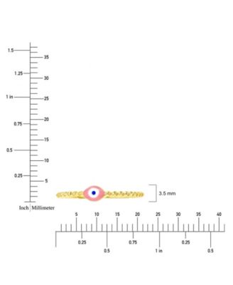 Macy’s Enamel Evil Eye Beaded Ring in 14K Yellow Gold Over Sterling Silver