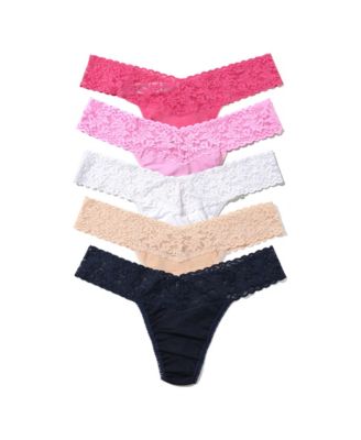 Women's Low Rise 5 Pack Thong Underwear