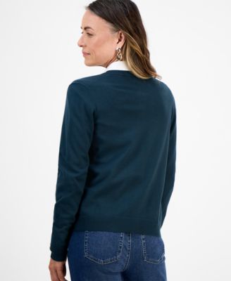 Petite Crewneck Cardigan