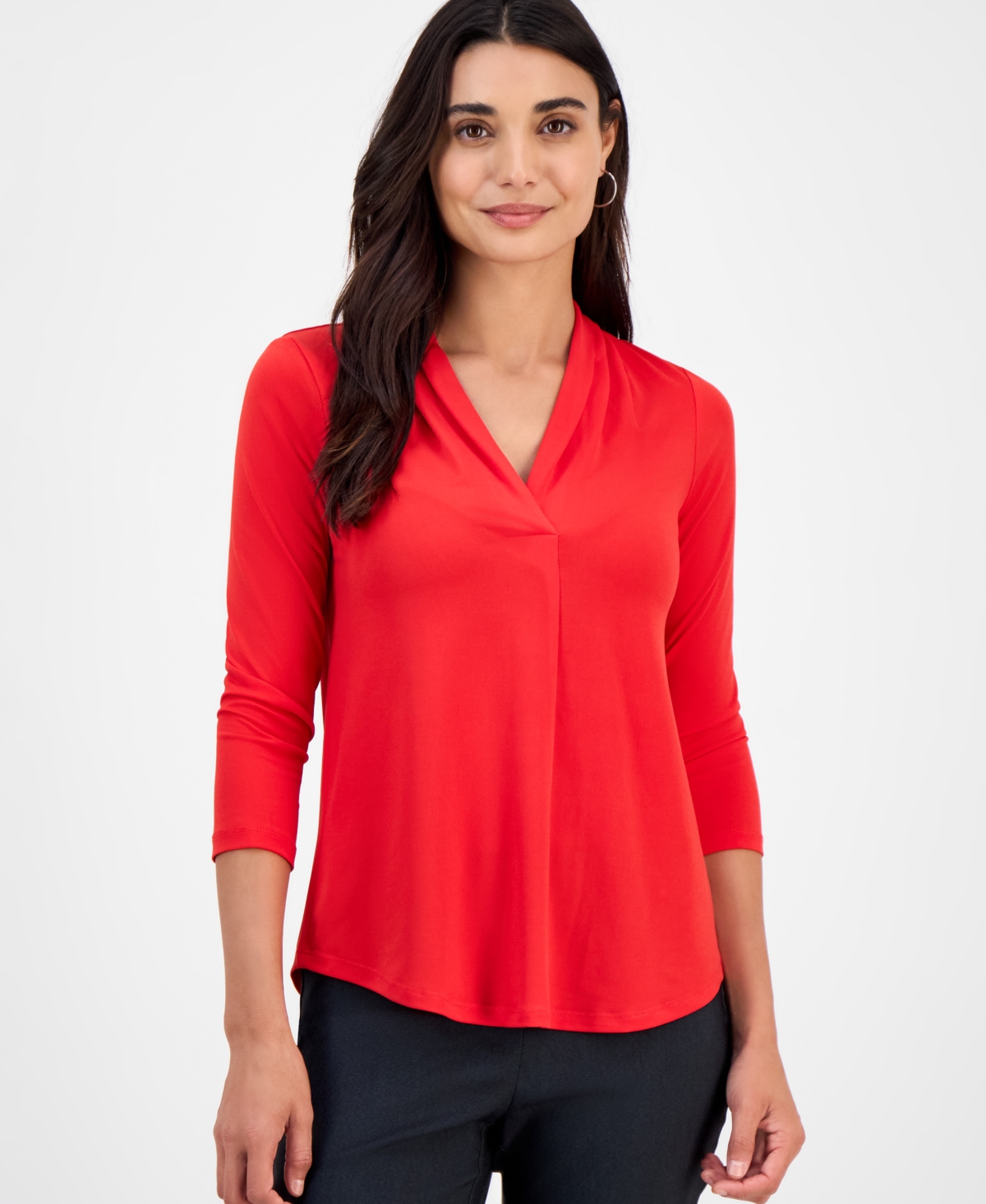 Jm Collection Petite Solid Top, Created for Macy's