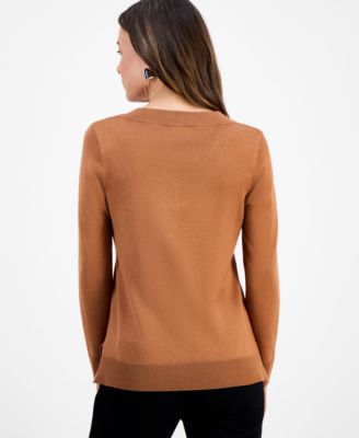 Petite Embellished Tunic Sweater