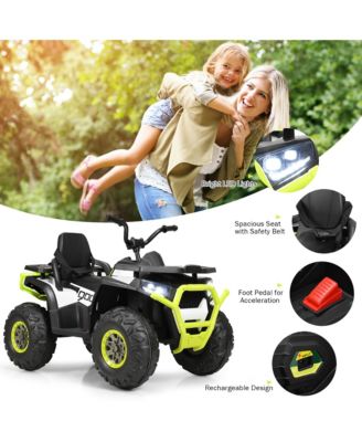 12V Kids Electric 4-Wheeler ATV Quad 2 Speeds Ride On Car w/MP3&LED Lights