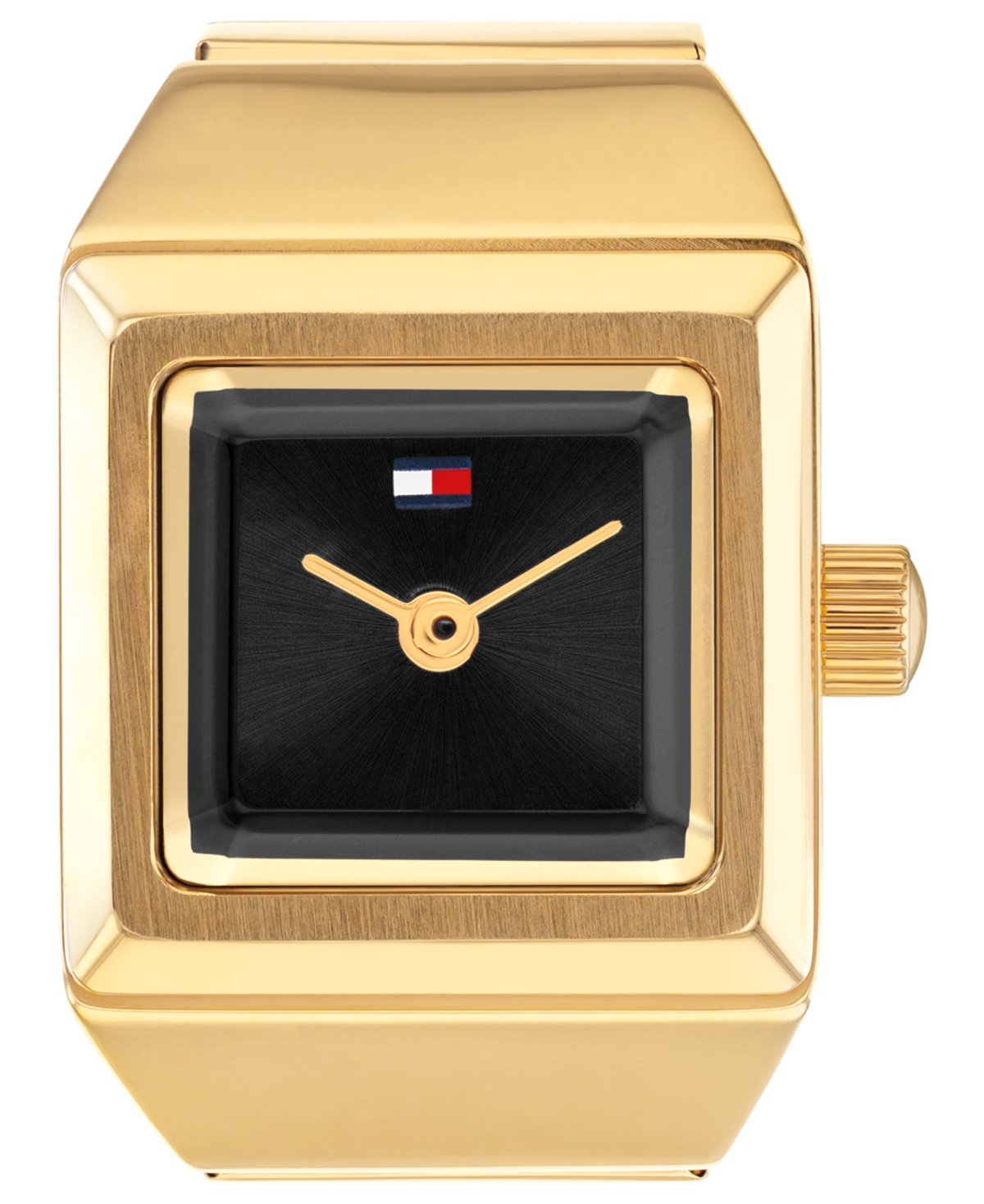 Tommy Hilfiger Women's Quartz Gold Tone Stainless Steel Watch Ring, 15mm In Gold