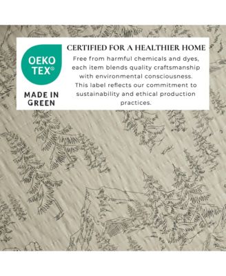 Lodge Printed Microfiber Quilt Set with Shams