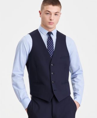 Men's Slim-Fit Wool Suit Vest