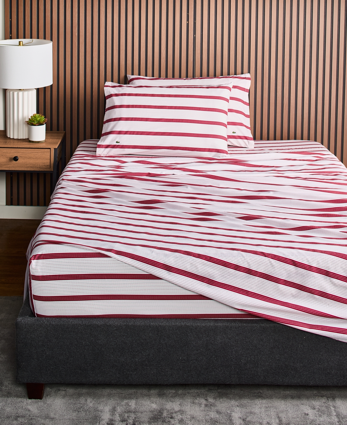 Lacoste Archive 200-Thread Count Cotton -Pc. Sheet Set