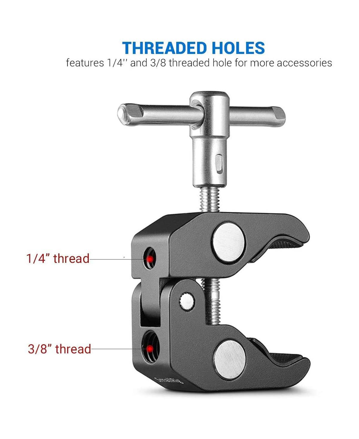 SmallRig Super Clamp with 1/4" and 3/8" Thread, 2-Pack