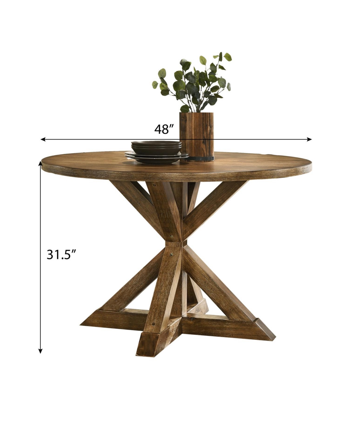 Streamdale Windvale Cross-Buck Base Dining Table