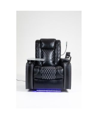 Single Piece Leather with Multifunctional - Storage, Tech Features  Zero Gravity Recliner