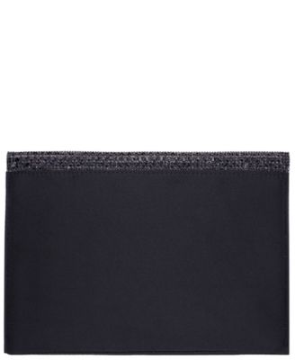 Crystal Embellished Flap Slim Magnetic Snap Clutch