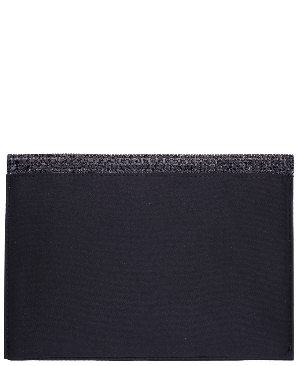 Nina Crystal Embellished Flap Slim Magnetic Snap Clutch