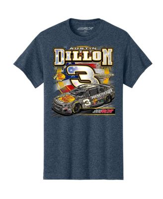Men's Heather Navy Austin Dillon Bass Pro Shops Flag T-Shirt