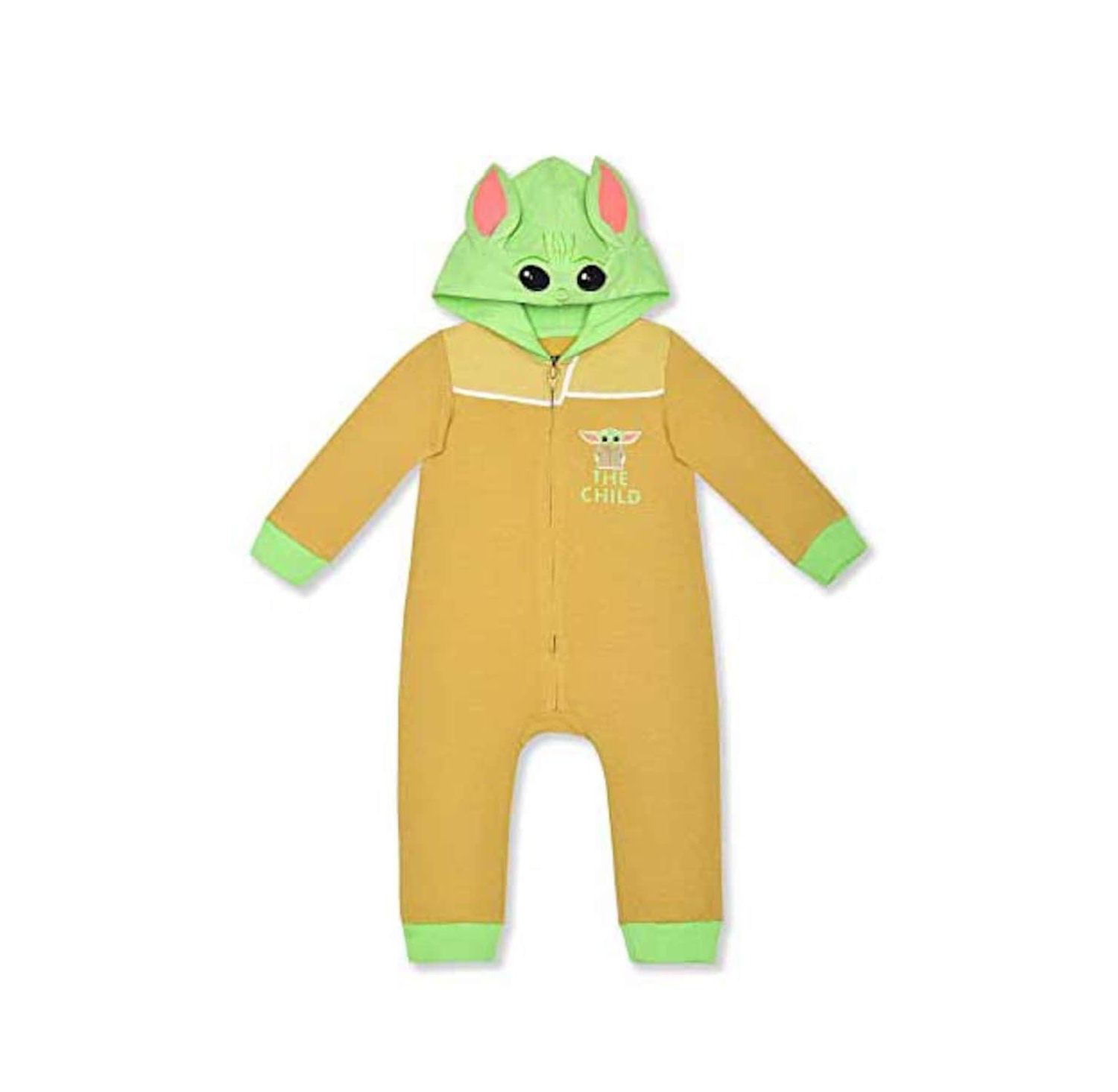 Newborn Grogu Green the Mandalorian the Child Hoodie Full-Zip Long Sleeve Jumper