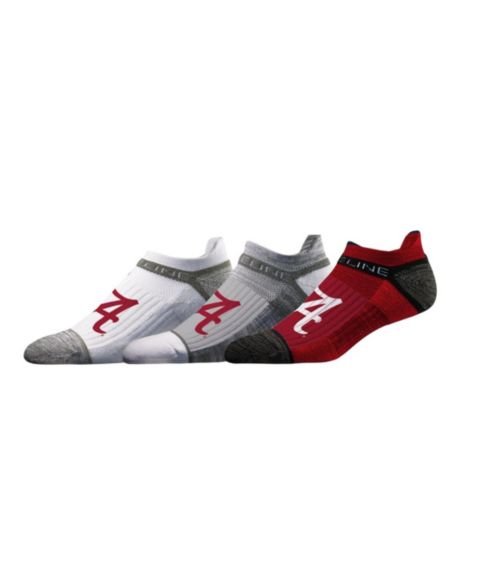 Короткие носки для мужчин и женщин Strideline Alabama Crimson Tide Premium, набор из 3 пар