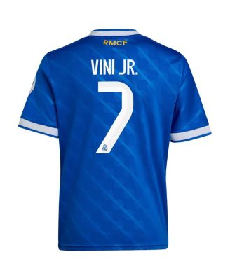 Big Boys and Girls Vinicius Junior Blue Real Madrid 2025/26 Third Replica Player Jersey