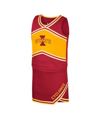 Big Girls 2-Piece Cardinal Iowa State Cyclones Cheerleader Top and Skirt Set