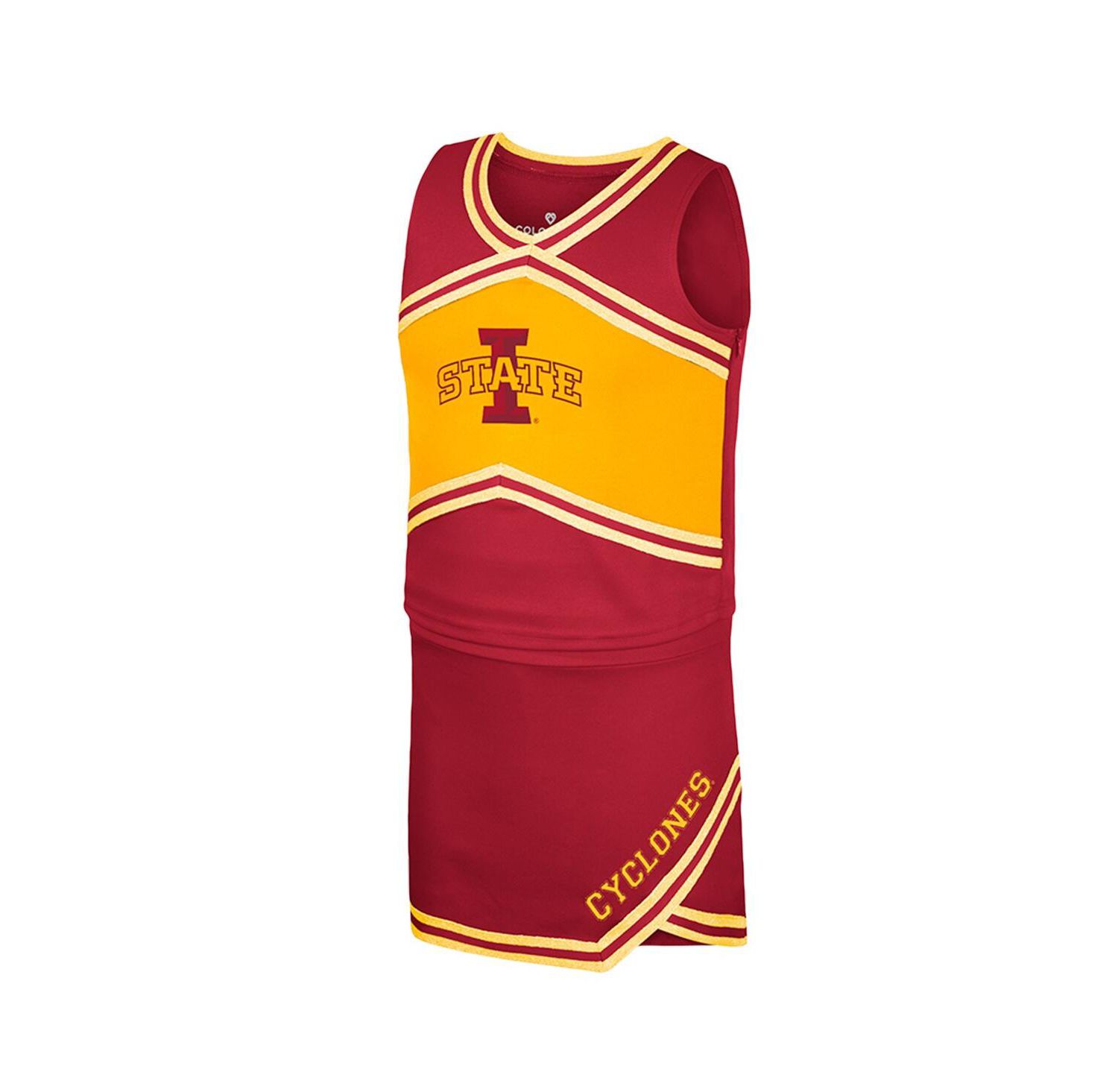 Big Girls 2-Piece Cardinal Iowa State Cyclones Cheerleader Top and Skirt Set