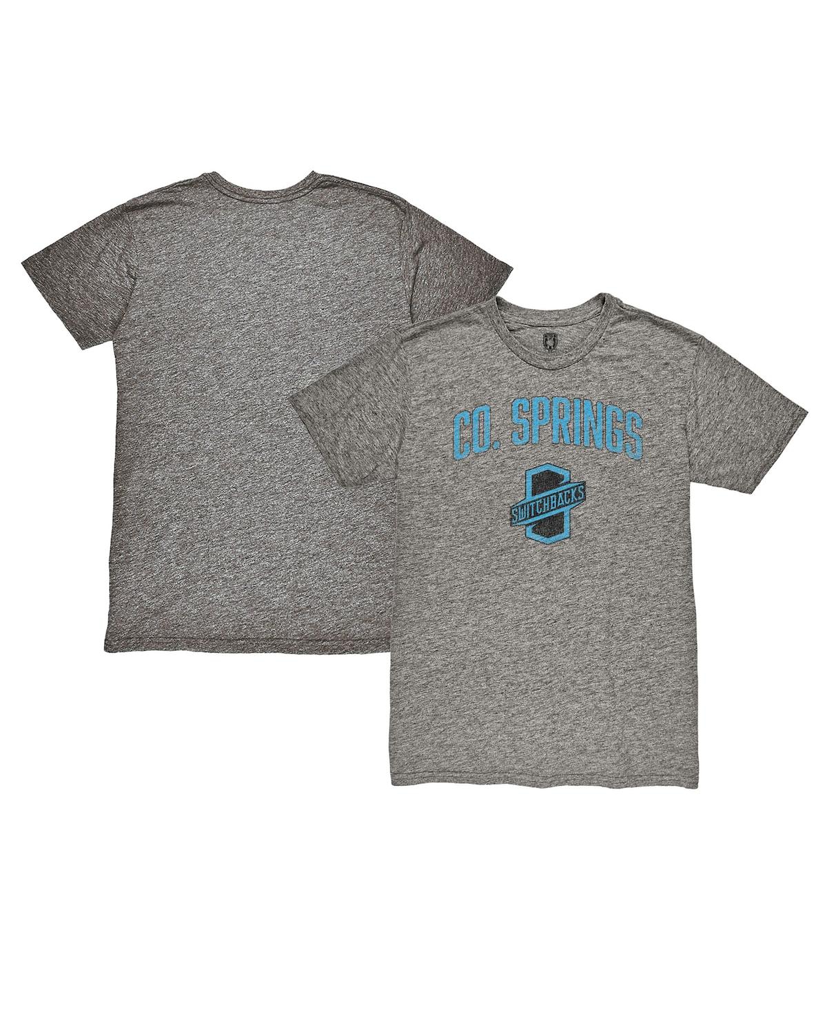 1863fc Men's Gray Colorado Springs Switchbacks Fc Wordmark Tri-blend T-shirt In Gray