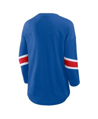 Women's Royal Buffalo Bills Plus Size Redzone 3/4-Sleeve Scoop Neck T-Shirt