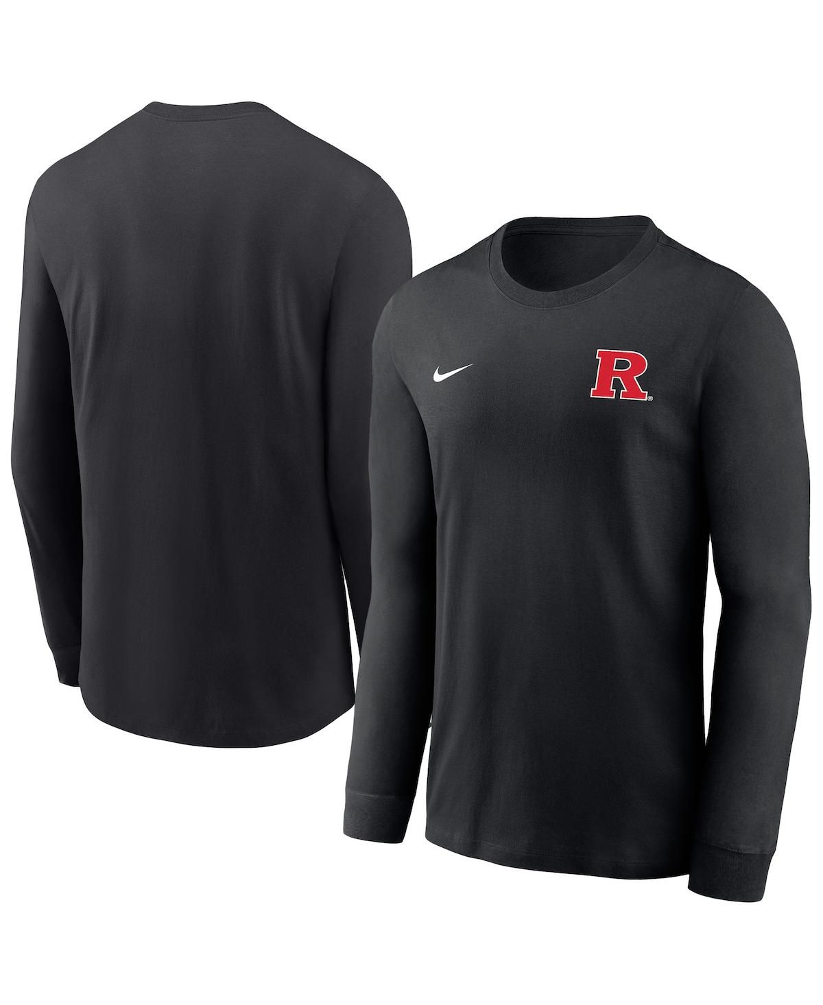 Мужская черная футболка Rutgers Scarlet Knights Legend Dri-FIT с длинным рукавом