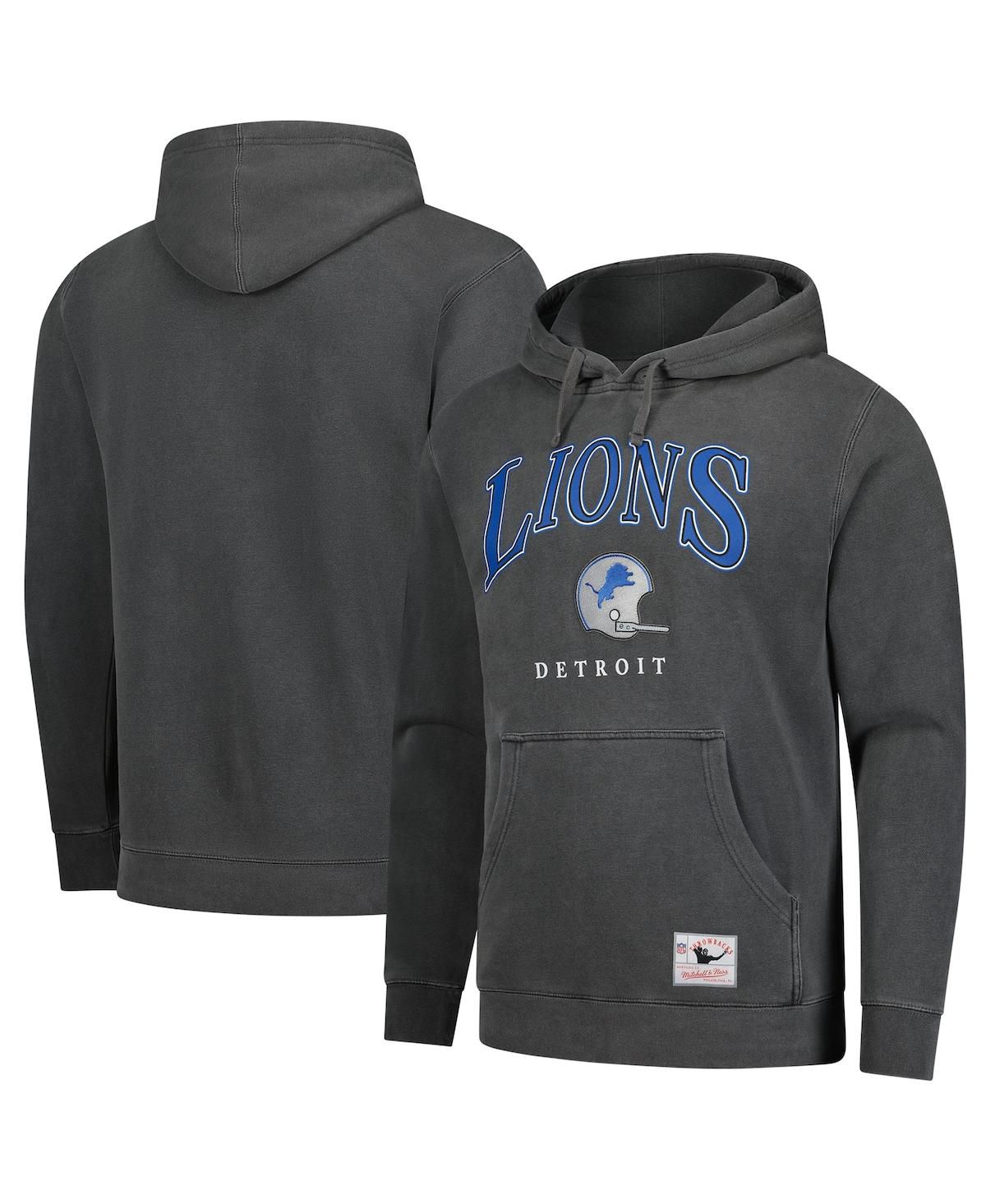 Серый пуловер с капюшоном Detroit Lions Slot