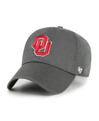 '47 Brand - Men's ' Charcoal Oklahoma Sooners Clean Up Adjustable Hat