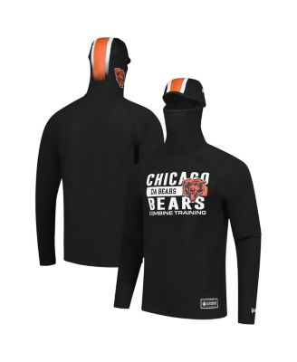 New Era - Men's Black Chicago Bears Functional Fandom Balaclava Helmet Stripe Tri-Blend Hoodie