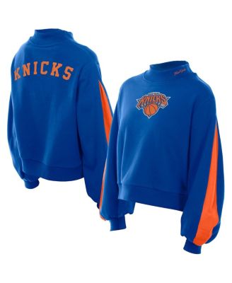 New Era - Women's Blue New York Knicks Sport Night Balloon Sleeves Sweatshirt