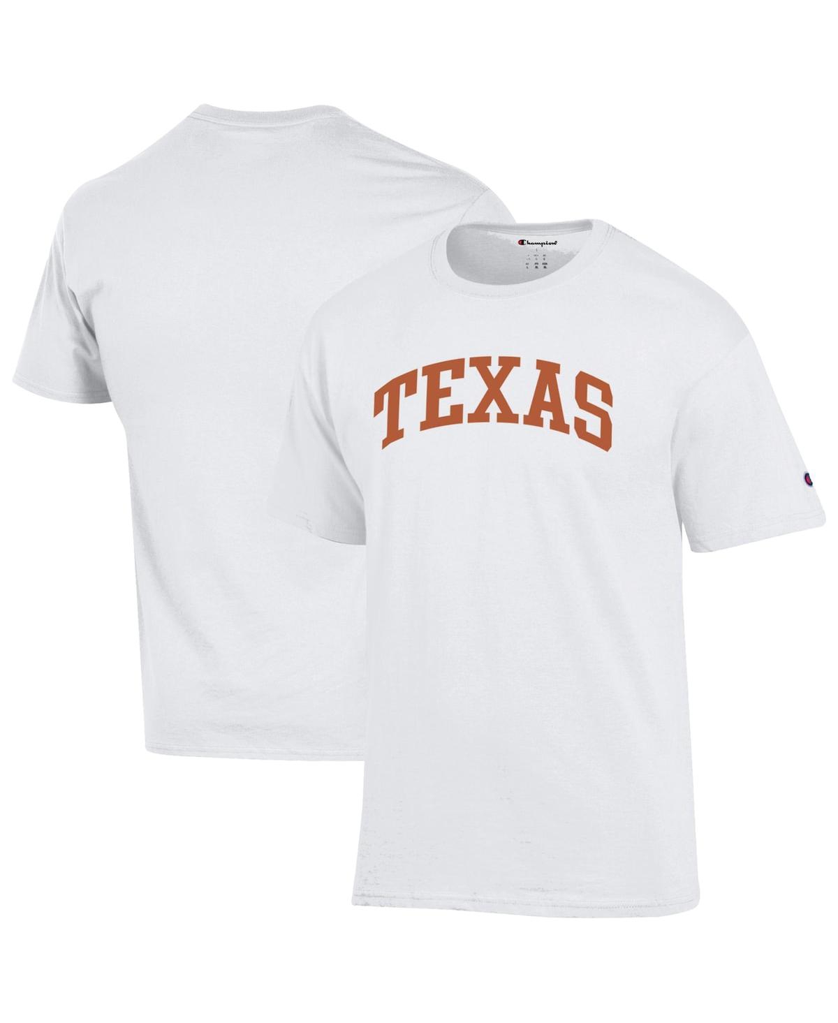 Champion Men's Texas Orange Texas Longhorns Basic Arch T-Shirt - White