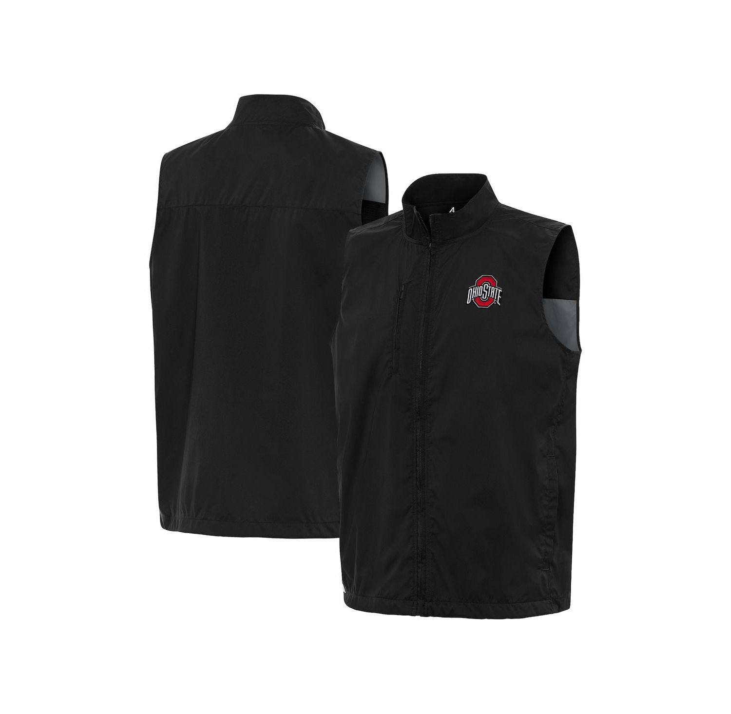Men's Black Ohio State Buckeyes Brisk Full-Zip Vest
