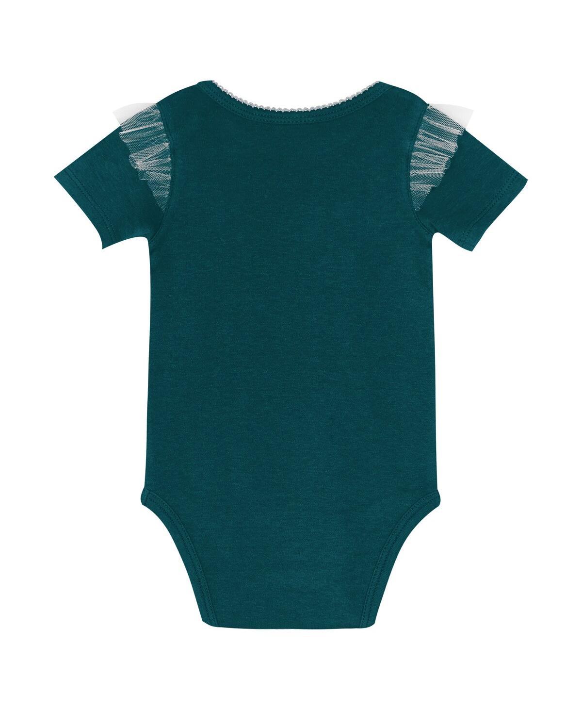 Outerstuff Girls Baby Boys And Girls 2-piece Philadelphia Eagles My Team Rocks Bodysuit And Skirt Set In Green