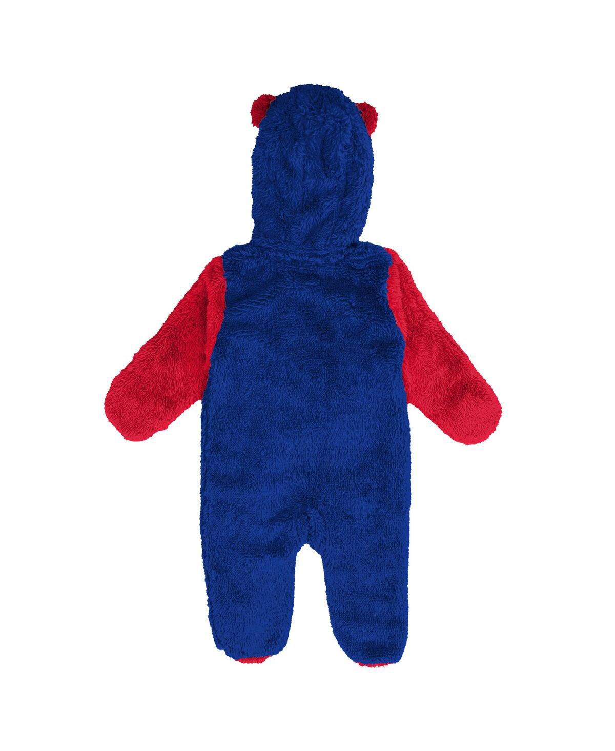 Outerstuff Baby Boys And Girls Royal Buffalo Bills Stay Napping Fleece Bunting Full-zip Sleeper In Blue