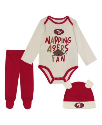Outerstuff - Baby Boys and Girls Scarlet San Francisco 49ers Little Champ Three-Piece Set