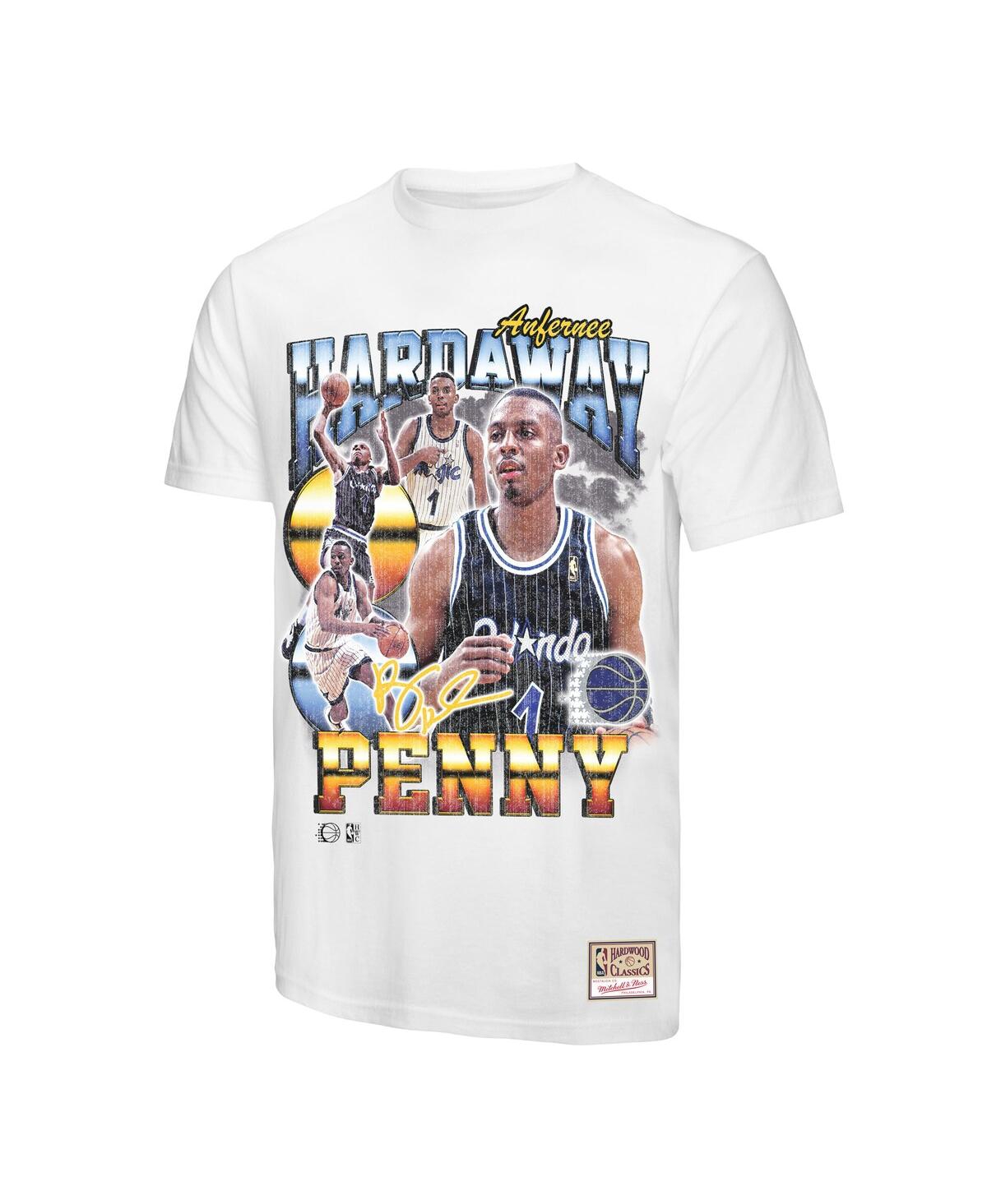 Mitchell & Ness Penny Hardaway White Orlando Magic Hardwood Classics Commemorative Player Collage T- In White