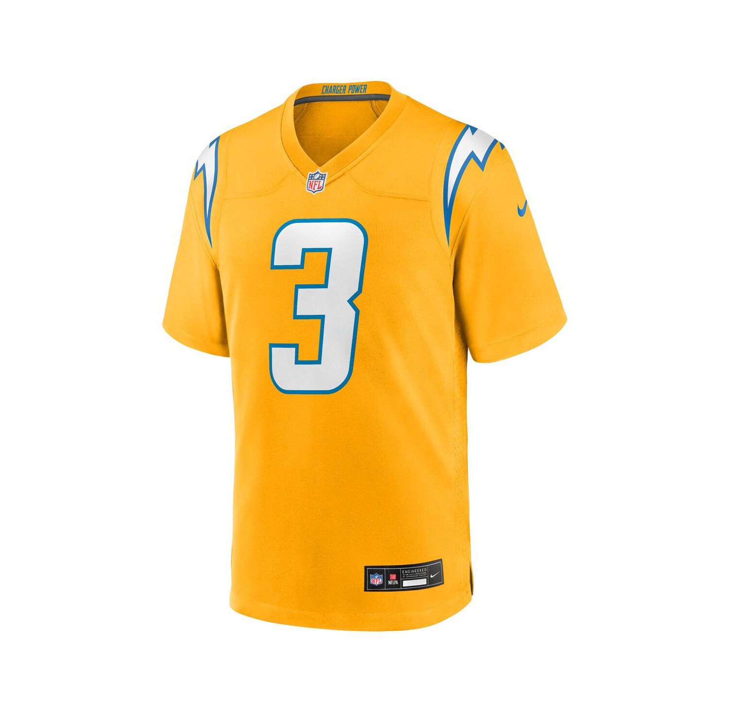 Big Boys and Girls Derwin James Jr. Gold Los Angeles Chargers Alternate Charger Power Game Player Jersey