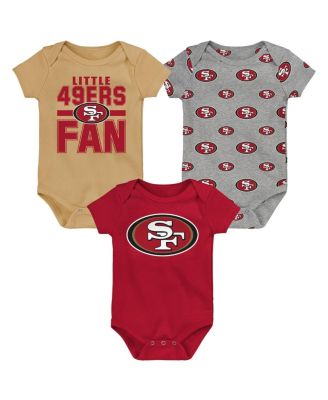 Outerstuff - Newborn San Francisco 49ers Little Tike 3-Piece Bodysuit Set