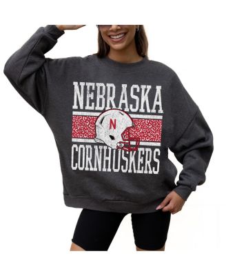 Gameday Couture - Women's Charcoal Nebraska Huskers Premium Fleece Pullover Sweatshirt