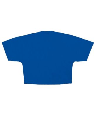 Women's Royal Chicago Cubs Skyline Cropped T-Shirt