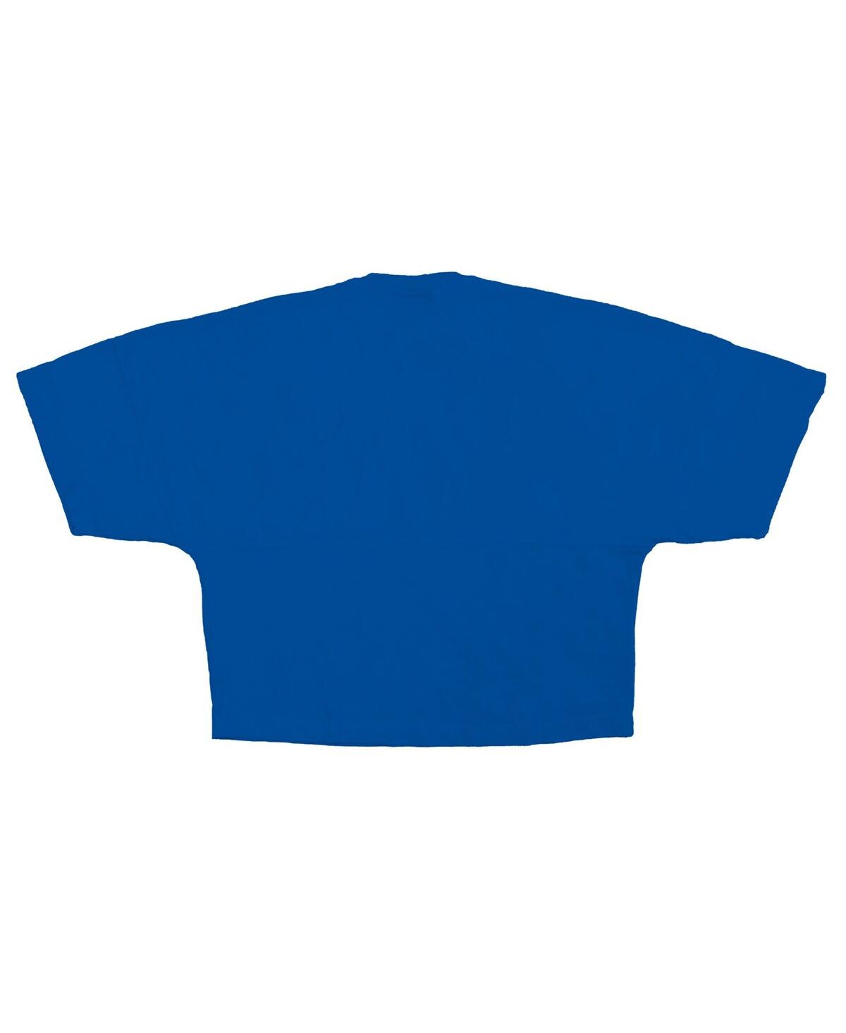 Fanatics Women's Royal Chicago Cubs Skyline Cropped T-shirt In Blue