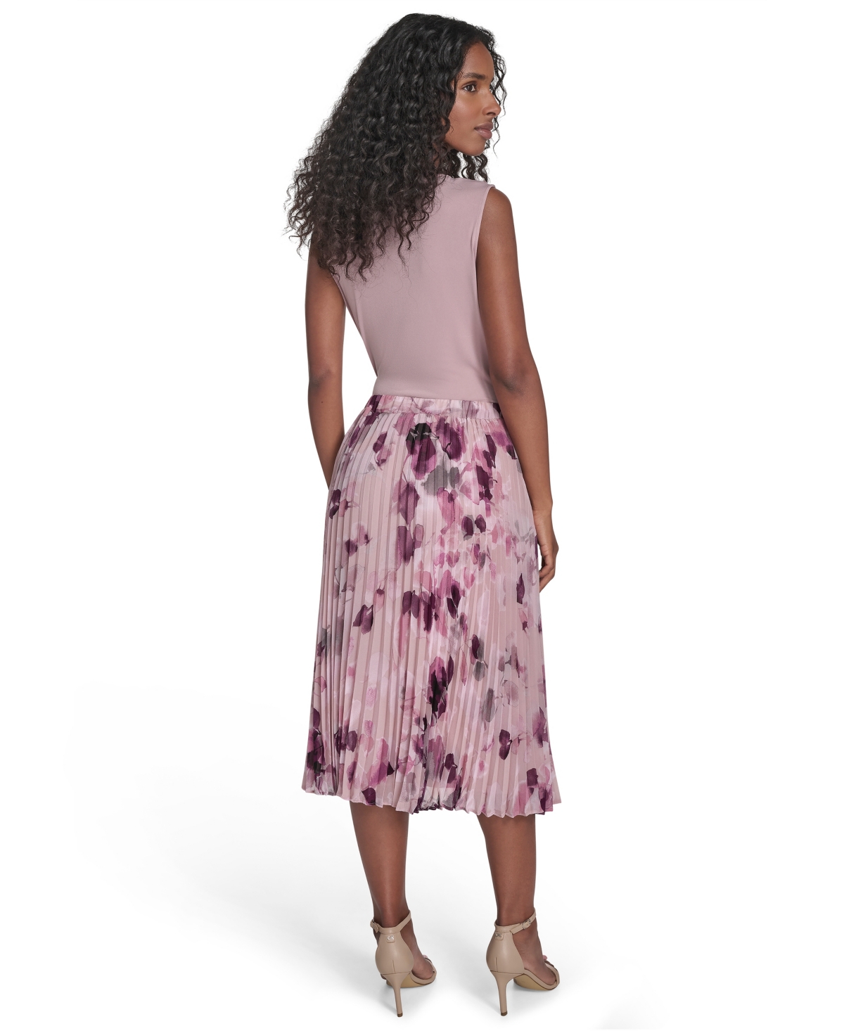 Calvin Klein Women's Printed Chiffon Midi Skirt In Multi