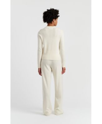 Women's Wool & Cashmere Cropped Sporty Sweater