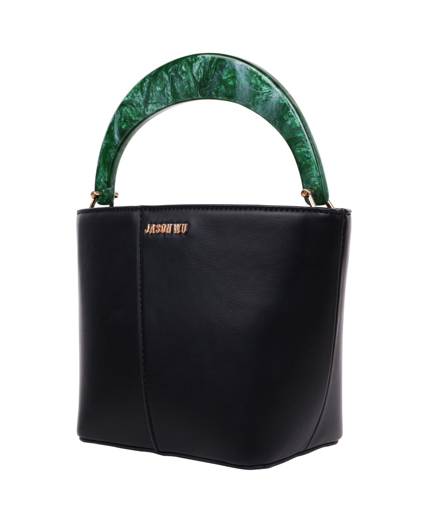 Женская сумка Jason Wu Small Smooth PU Tote with Acrylic Top Handle, цвет: Чёрный — фото 4