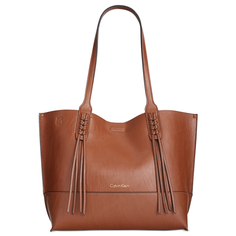 Calvin Klein Reversible Fringe Tote with Pouch   Handbags