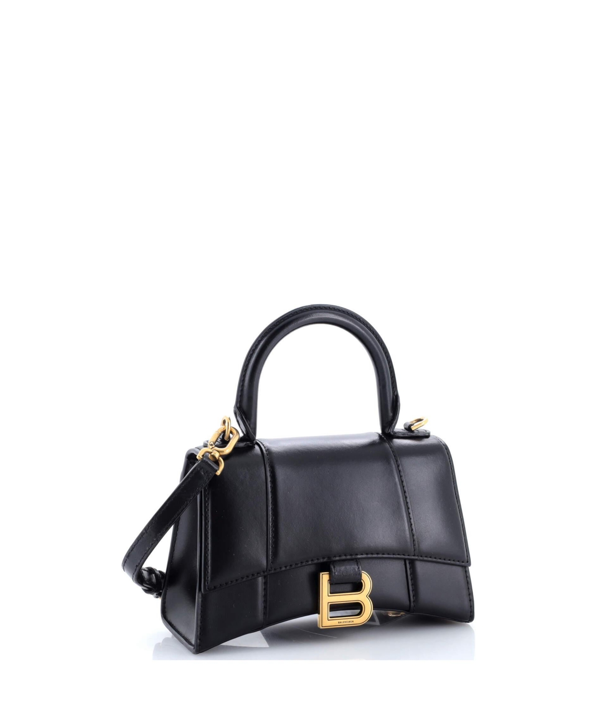 Pre-Owned Balenciaga Xs Hourglass Top Handle Bag Leather