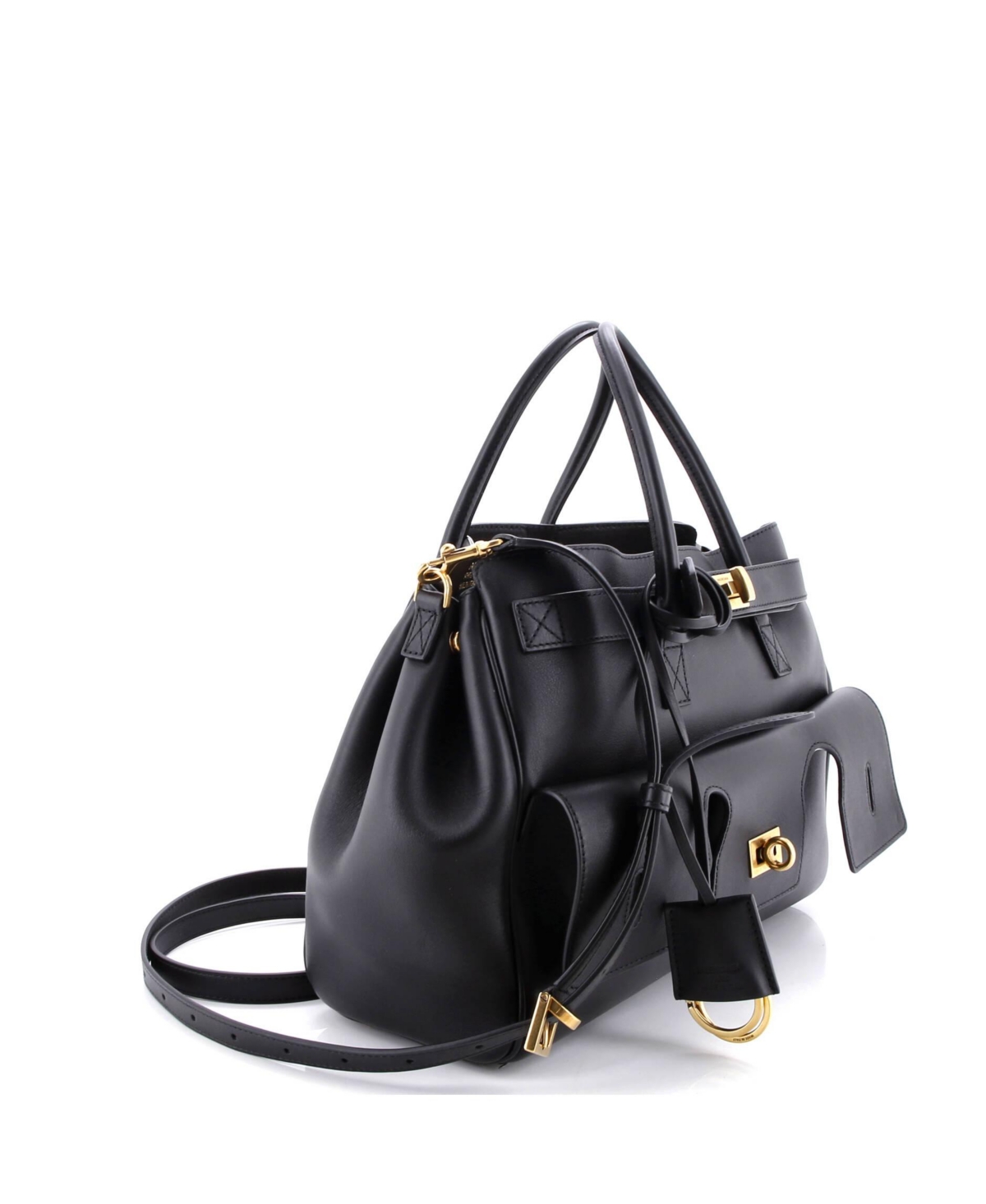 Pre-Owned Balenciaga Small Bel Air Carry All Bag Leather
