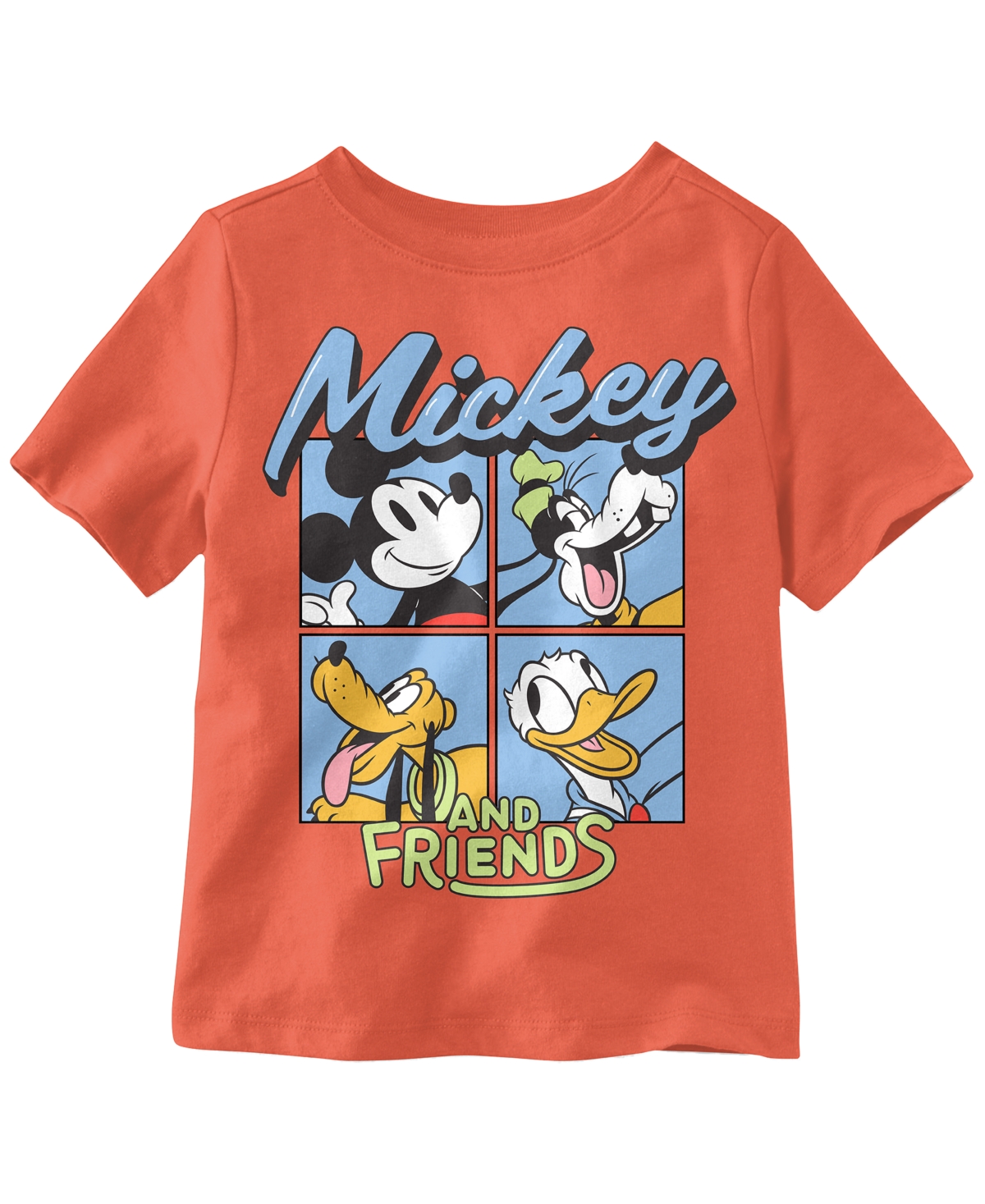 Mickey Mouse Boys 2t-5t Class Of Mickey Short Sleeve T-shirt In Orange