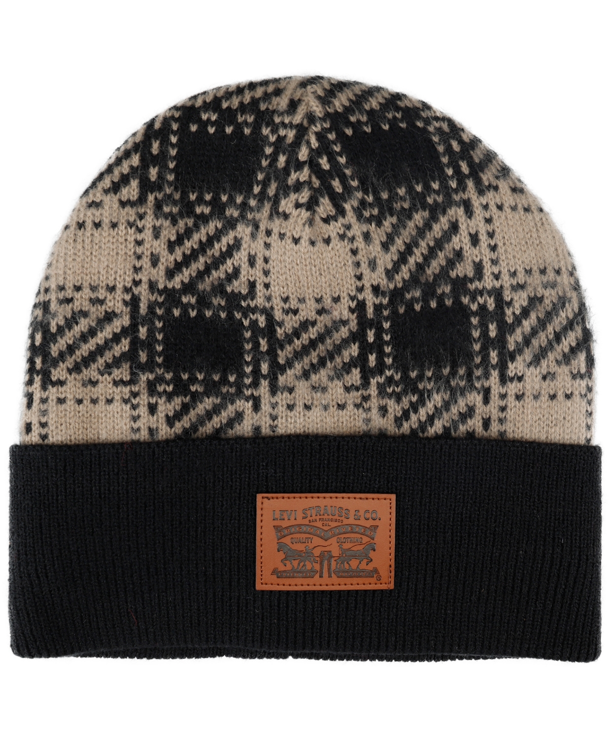 Levi's Men's Brushed Plaid Beanie In Multi