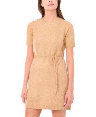 Petite Short Sleeves Sweater Dress