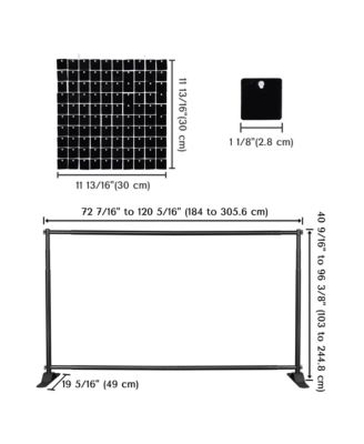 10x8 FT Shimmer Wall Backdrop with Stand 72 Pcs Panels Decor for Wedding Party